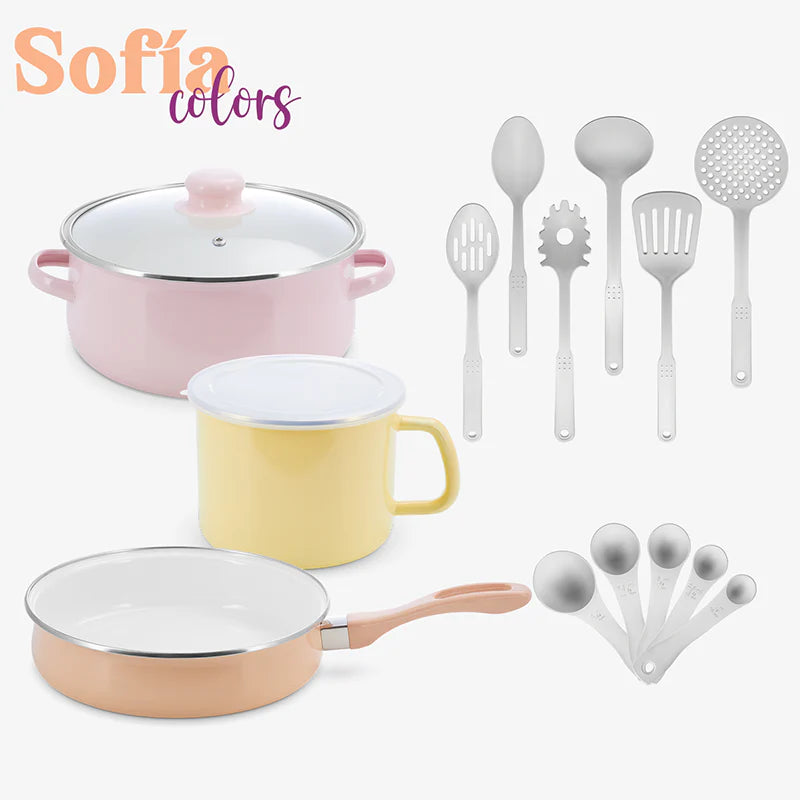 Batería de cocina Sofía Colors 16 pz