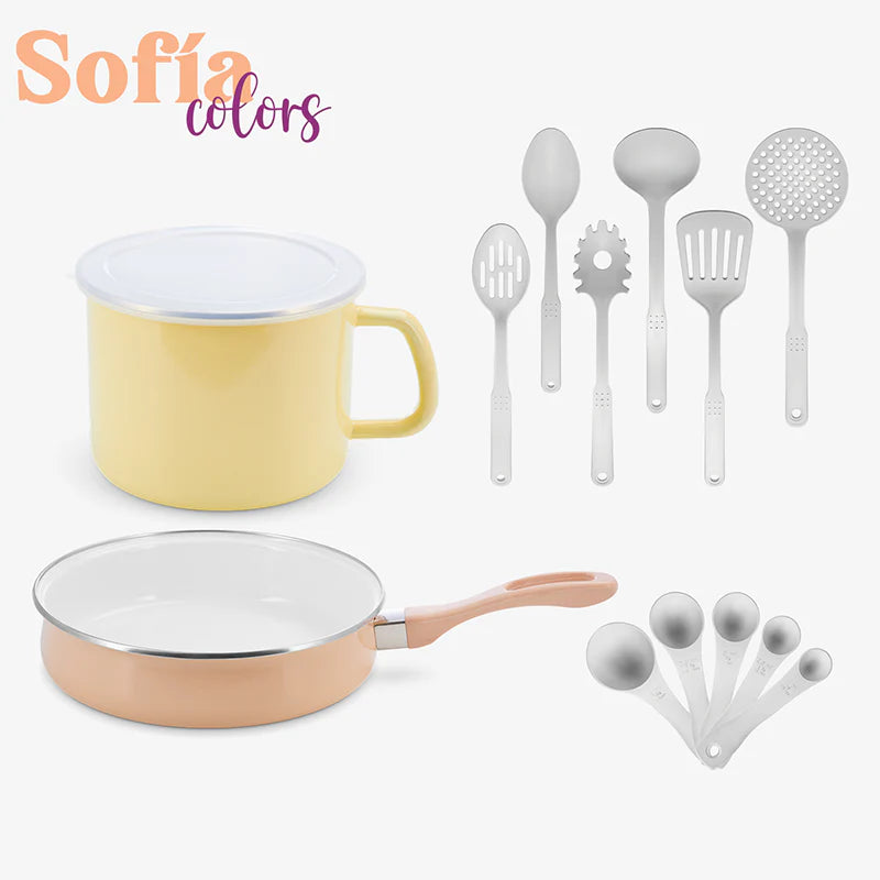 Batería de cocina Sofía Colors pack 14pz