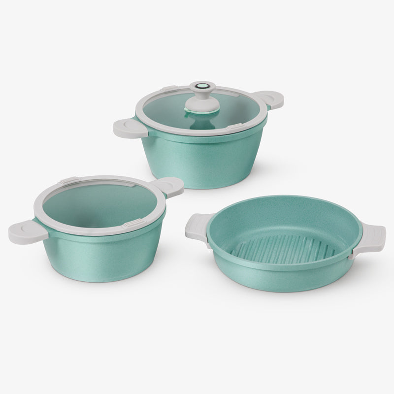 Batería de cocina Jade Pop 6 Piezas